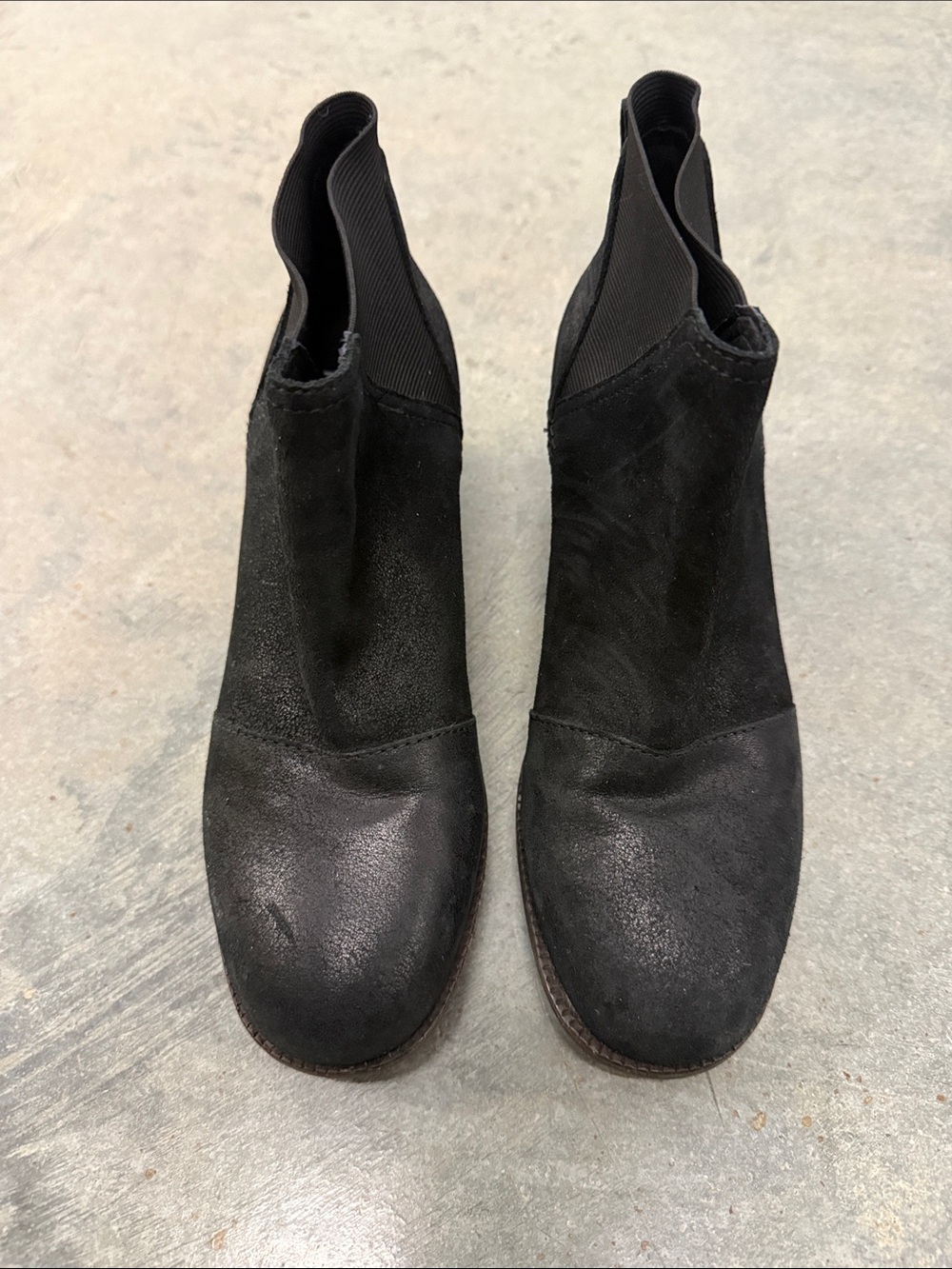 Sorel Black Suede Chelsea Ankle Booties